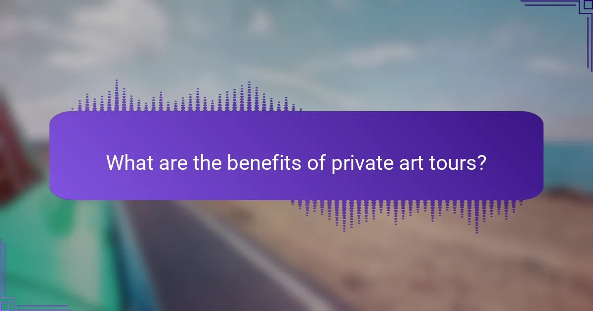 What are the benefits of private art tours?