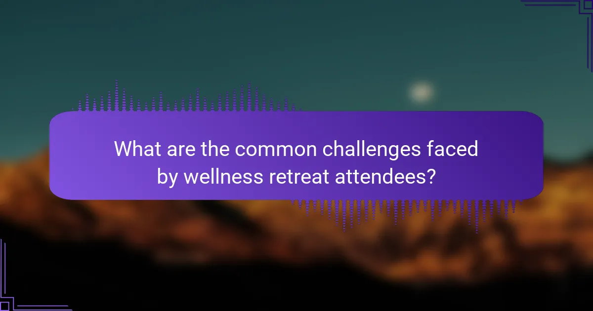 What are the common challenges faced by wellness retreat attendees?