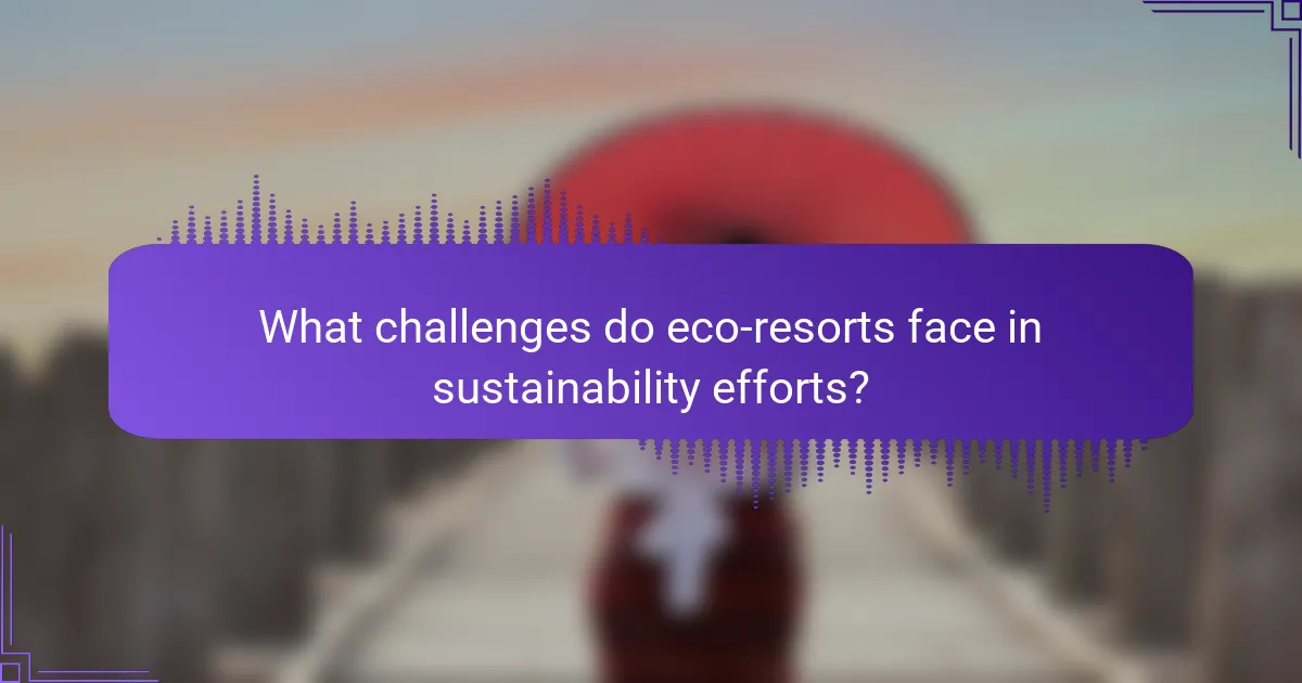 What challenges do eco-resorts face in sustainability efforts?